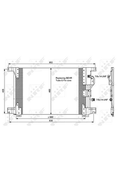 NRF Condensator Climatizare Mercedes-Benz Actros/Zetros