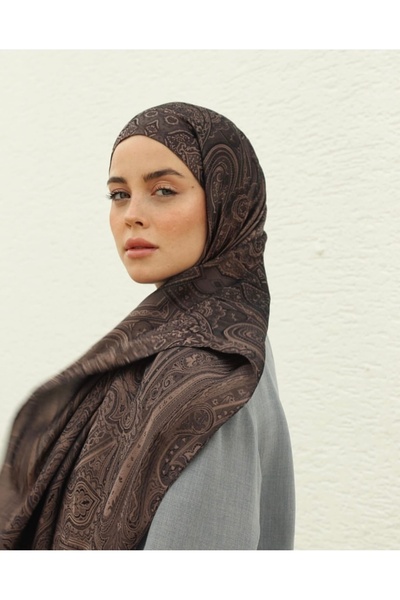 Karaca Etnik desen floş pamuk şal