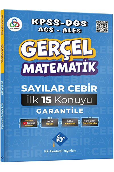 KR Akademi Yayınları Gerçel Matematik KPSS DGS AGS ALES Sayılar Cebir İlk 15 Konuyu Garantile