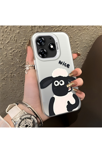 ucuc حافظة لهاتف تكنو سبارك 10 برو 4G متوافقة مع الحافة السيليكونية الصلبة وا...