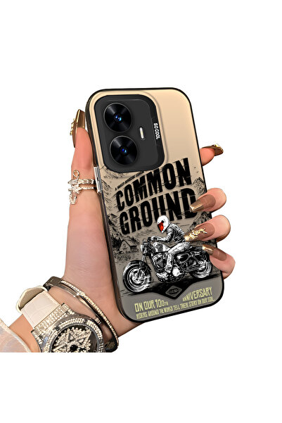 ucuc حافظة من السيليكون المتوافقة مع هاتف Realme C55 ذات حافة صلبة ومضادة للس...