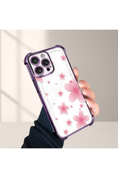 Hontinga غطاء هاتف شفاف من السيليكون مضاد للسقوط لهاتف آيفون 16 برو ماكس