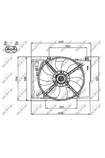 NRF Ventilator Radiator Mercedes-Benz 124 Cupe/C-Class/Clk