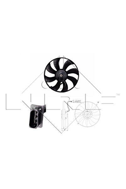 E-KRAFT Ventilator Radiator Scaun Cordoba/Ibiza 3 Skoda Fabia 1/Fabia 2/Roomster