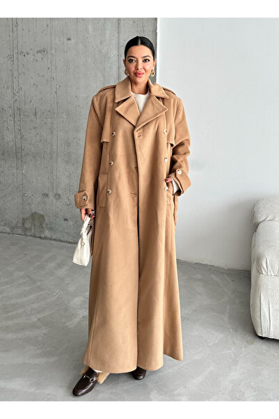 My Blog Beige Epaulet Windbreaker Coat - 544108