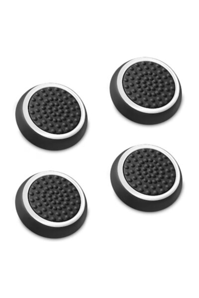 Sarphia Store Set of 4 Thumb Grips, Black/White, for PS5/PS4/Xbox One Controller
