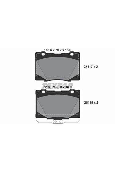 TEXTAR Set Placute Frana Frana Disc Acura Rl Honda Legend 4