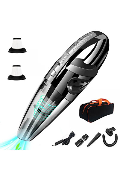 Primo Plus Cordless handheld vacuum cleaner for cars and homes, high-power dry cleaning device with USB charging