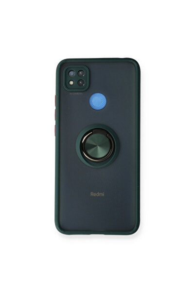 NewFace غطاء سيليكون مونتريال لـ Xiaomi Redmi 9C مع حلقة - أخضر