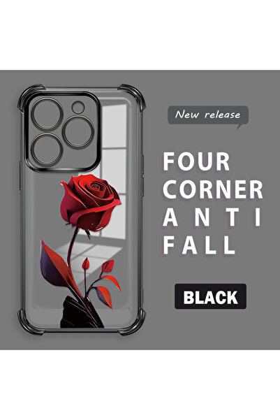 ucuc حافظة من السيليكون الشفاف المتوافقة مع هاتف Infinix Smart 8/8 Pro بأربعة...