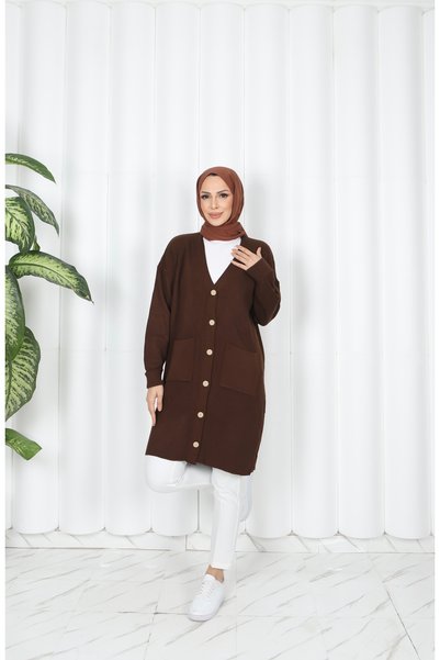 NİSUM MODA Fitilli Triko Cepli Hırka