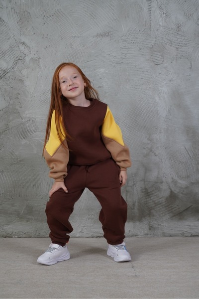 HayKids Thick Multi-Colored Crew Neck Unisex Comfortable Cut Top and Bottom S...