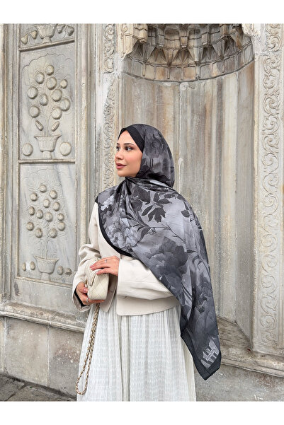 Mira İpek Desenli Bambu Kraş Şal Tok Duran Kadın Şal