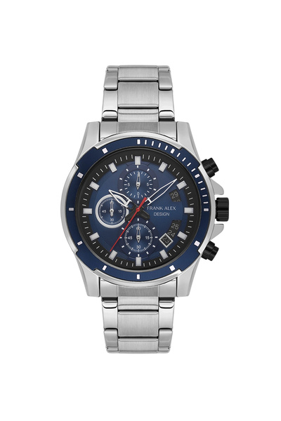 Frank Alex Gümüş Çelik Kordon Erkek Kol Saati L-07248M.04