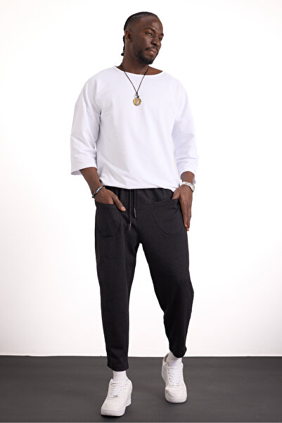 Superbluemexico Unisex Jacquard Patterned New Generation Cut Front Pocket Trousers