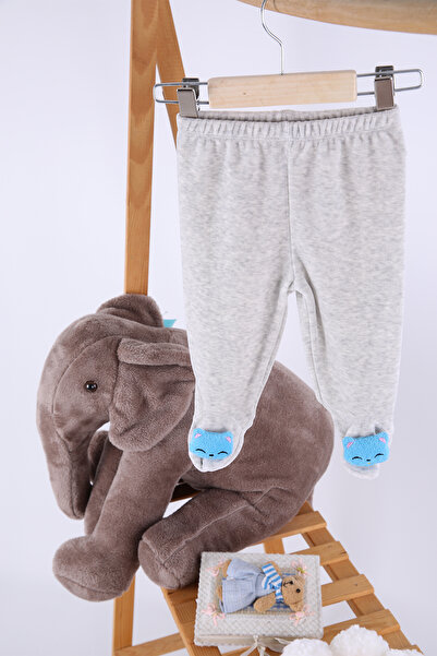 Babyhola سروال أطفال بناتي للأولاد مع لعبة قطة مخملية