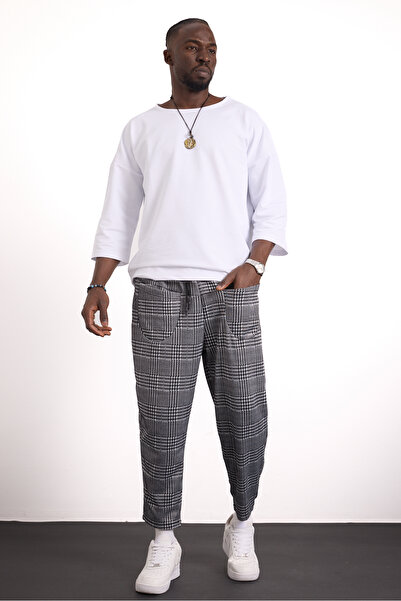 Superbluemexico Unisex Jacquard Patterned New Generation Cut Front Pocket Trousers