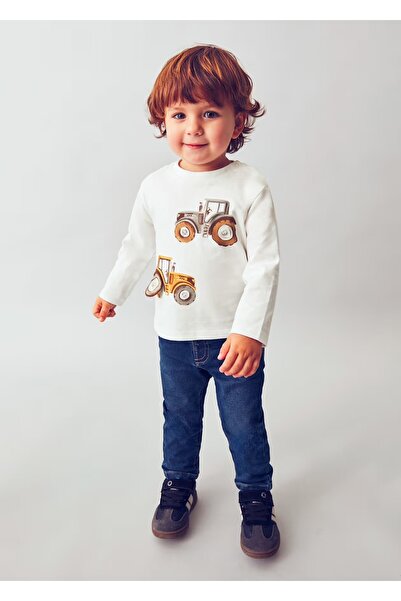 MAYORAL Baby Boy Tractor Printed Long Sleeve T-Shirt