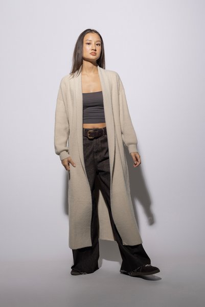 Avrile Cardigan lung de tricotaj