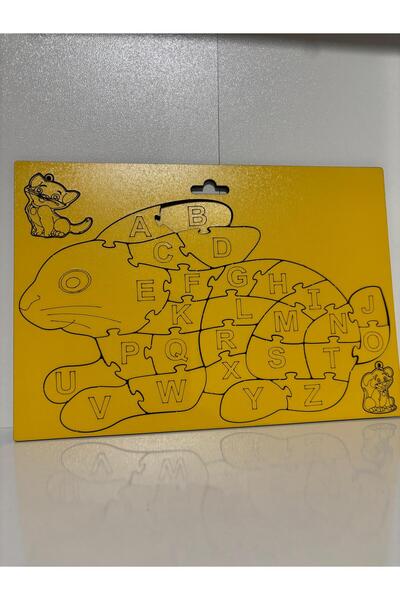 AYNA EĞİTİM MATERYALLERİ AHŞAP RENKLİ HARF PUZZLE (ingilizce öğrenimi)