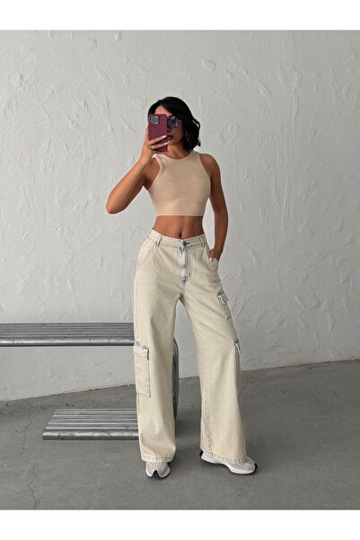 blue wings denım co. ΨΗΛΟΜΕΣΩΤΑ ΤΖΙΝ ΜΕ ΤΣΕΠΕΣ ΚΑΡΓΟ, ΜΕ ΦΑΡΔΙΑ ΜΠΑΤΣΟΥΛΑ ΚΑΙ...