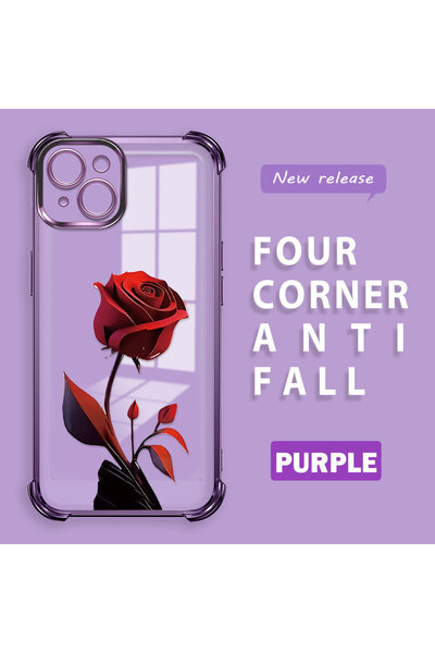 ucuc حافظة من السيليكون الشفاف المتوافقة مع هاتف iPhone 14 Plus بأربعة زوايا ...