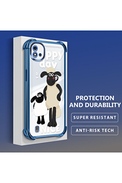 ucuc حافظة مضادة للسقوط متوافقة مع هاتف Realme C20/C20A، حماية من السيليكون ا...