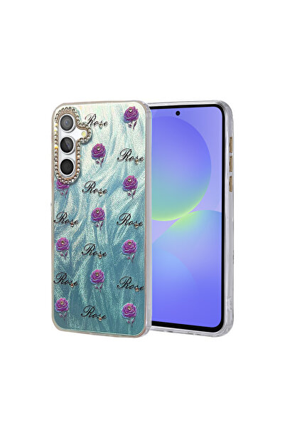 AKSEFİZZ حافظة سامسونج جالاكسي A36 ذات حجر لامع غطاء مختلف وجذاب للنظر