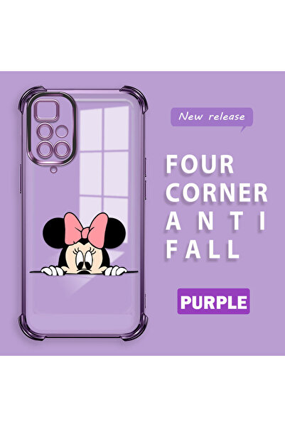 ucuc حافظة شفافة متوافقة مع هاتف Xiaomi Redmi 10 مصنوعة من السيليكون بأربعة ز...