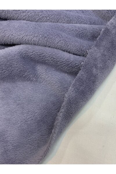 Yiğit Kumaş Gray Plush Fabric Double-Sided - Soft and Fluffy Texture