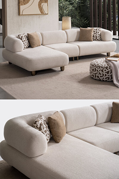 Eymense Solo Mini Puflu Modüler Köşe Koltuk Takımı