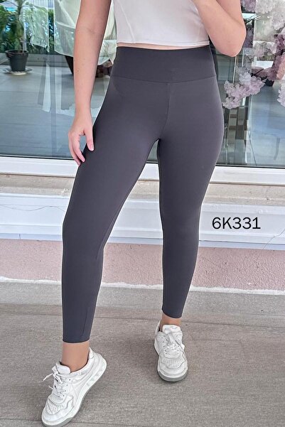 İnce Topuk High Waist Modal Fabric Leggings 6K331