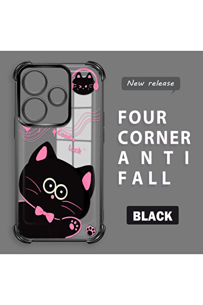 ucuc جراب شفاف مضاد للسقوط متوافق مع هاتف شاومي ريدمي 13 4G بتصميم سيليكون سم...