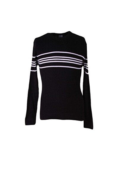 trender Pulover negru pentru bărbați cu gâtul O 18062