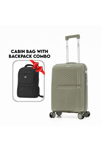 Fancl Cabin Size Trolley Bag with Melife Backpack Combo