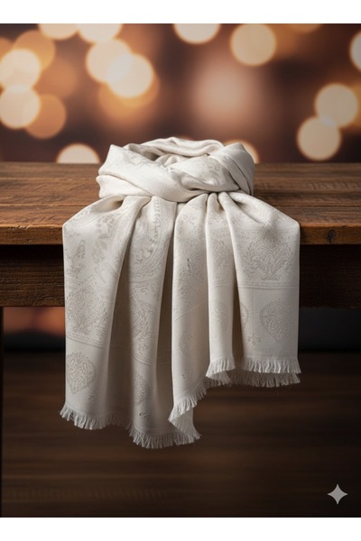 Solo İpek Etnik Desen Çift Taraflı Jakar Şal