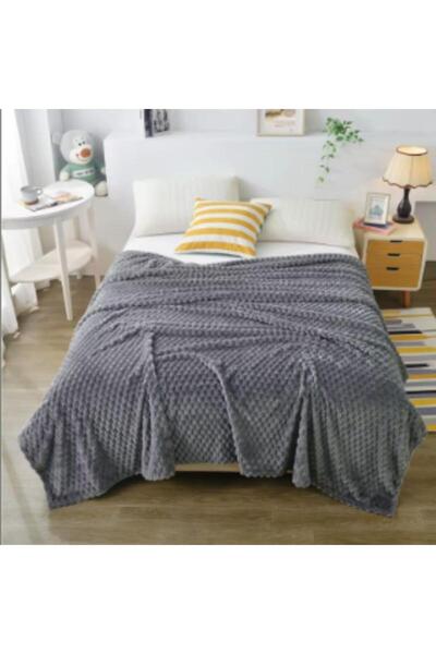 OEM Cocolino Catifetala Fluffy Blanket, Square Pattern, Double Bed, 200x230cm, Microfiber
