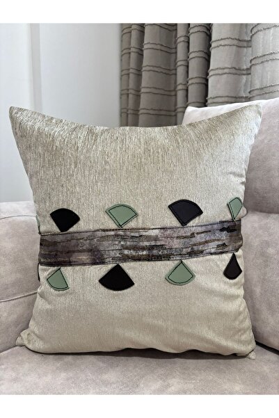 YOUC Design غطاء وسادة مصمم 41×43 إصدار محدود باللون البيج والأخضر والبني