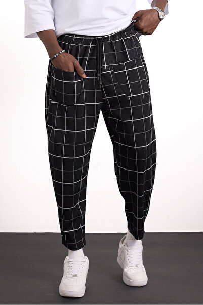 Superbluemexico Unisex Jacquard Patterned New Generation Cut Front Pocket Trousers