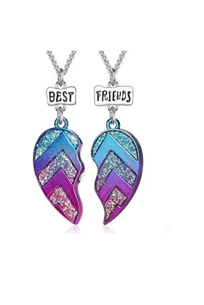 Sarphia Store CoolSmile - Set de 2 coliere „Best Friend”, colorate