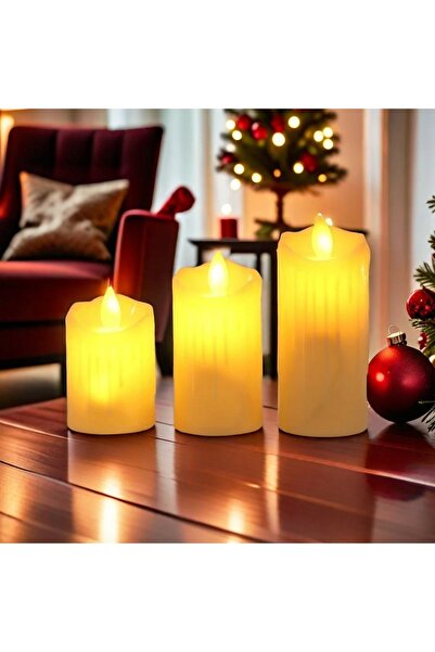Genel Markalar 24 ADET VIP KALİTE TİTREK YANAN MUM SALLANAN MUM LED IŞIKLI MU...