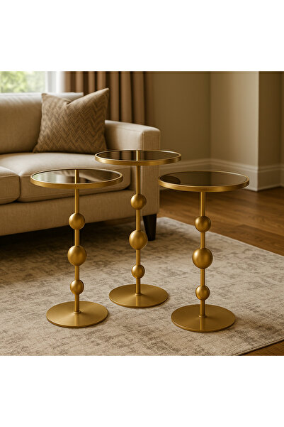 alkametal küreli yan sehpa