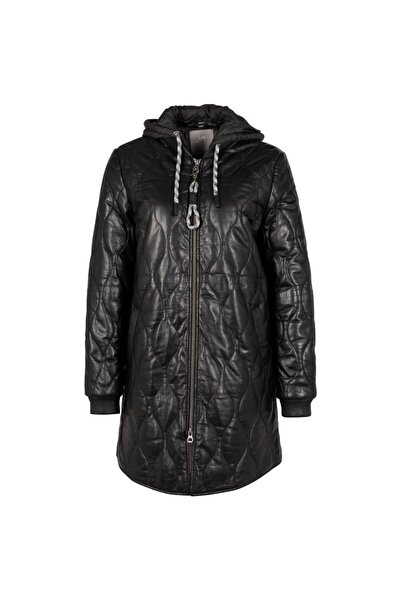 mauritius Geaca Lunga de Piele Dama Neagra GWArjeta