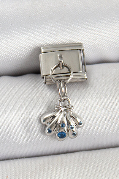 Lisinya 316L Steel Dangle Bowknot Bouquet Model Silver Color Nomination Charm...