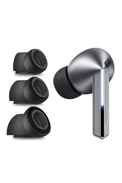 Techsuit Pachet de 3 dopuri de căști Samsung Galaxy Buds 3 Pro Premium ET3 din silicon, negre