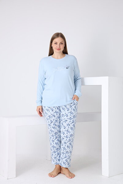 PİJAMANGEL Plus Size Thermal Pajama Set
