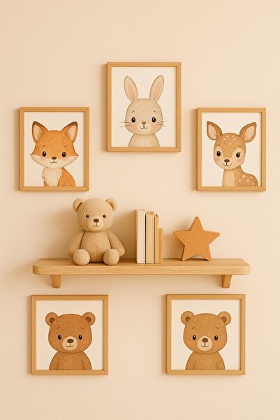aysra shop Bebek Odası Ahşap Tablo, Bebek Odası Duvar Tablosu