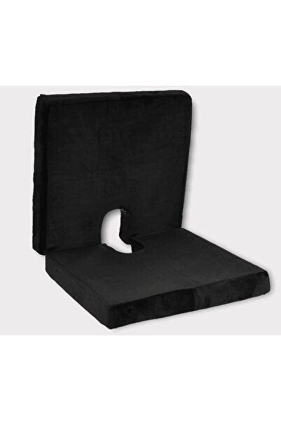 HTA Double Seat and Back Cushion German Memory Foam for Coccyx & Sciatica Sup...