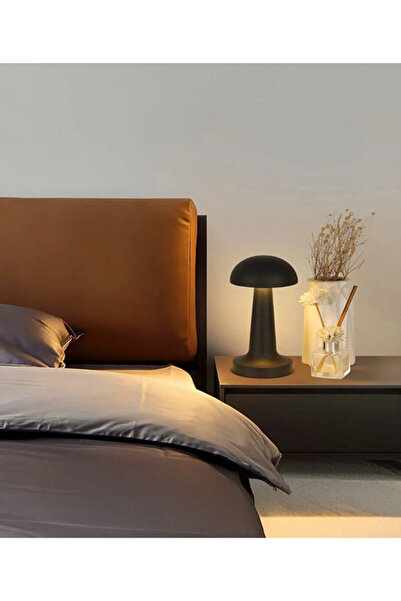 Tasarım Evi Dokunmatik Şarjlı 3 Kademeli Işıklı Gece Lambası Usb Girişli Meta...