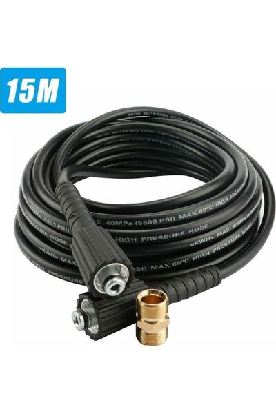 Generic خرطوم ضغط مياه للسيدات أسود 15 متر